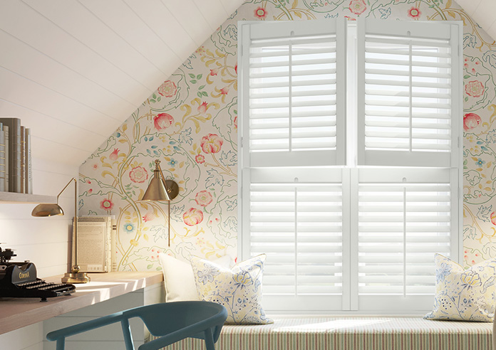 Kensington, Muted White - Tier on Tier Plantation Shutter - Image 3